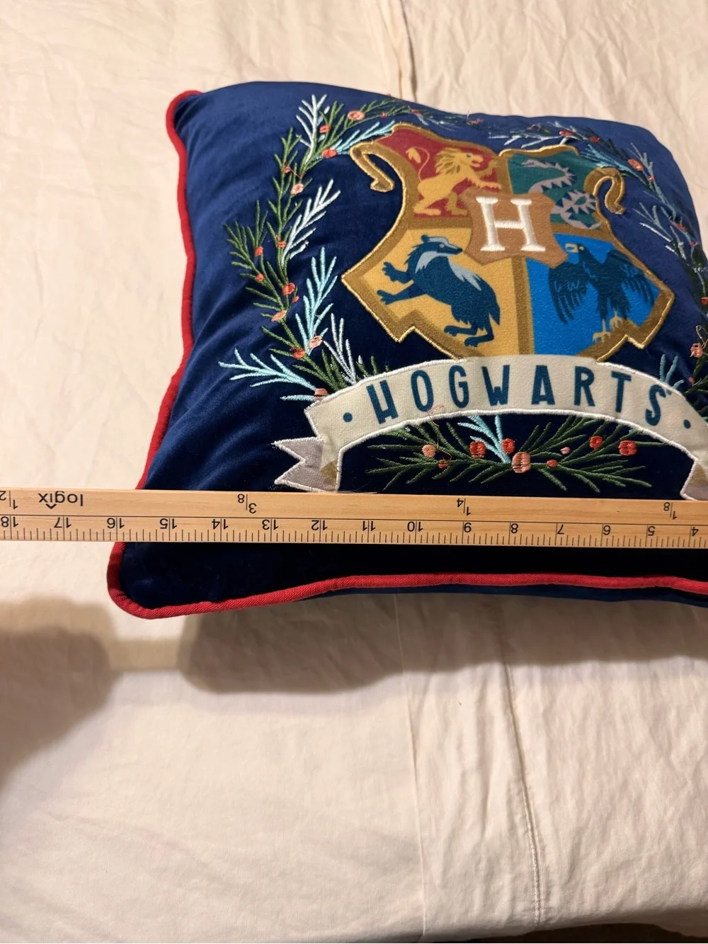 Hogwarts Harry Potter Embroidered collector House Crest Pillow